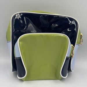 Estee Lauder Color Block Waterproof Make Up Bag set of 2 Blue and Green